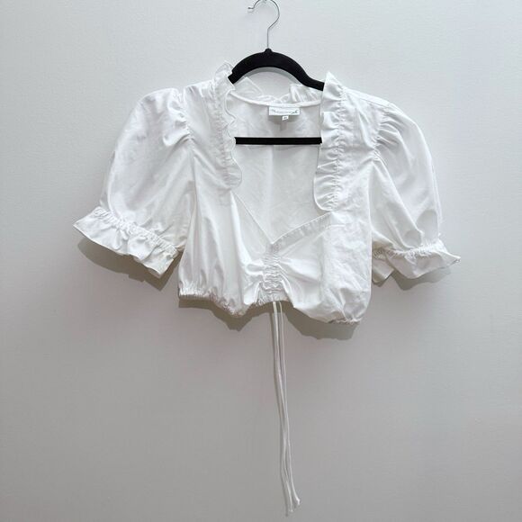 BLOUSE VINTAGE NOCKSTEIN OKTOBERFEST DIRNDL TYROL  WOMEN CROP TOP :US 14/EU 42 - Picture 6 of 9